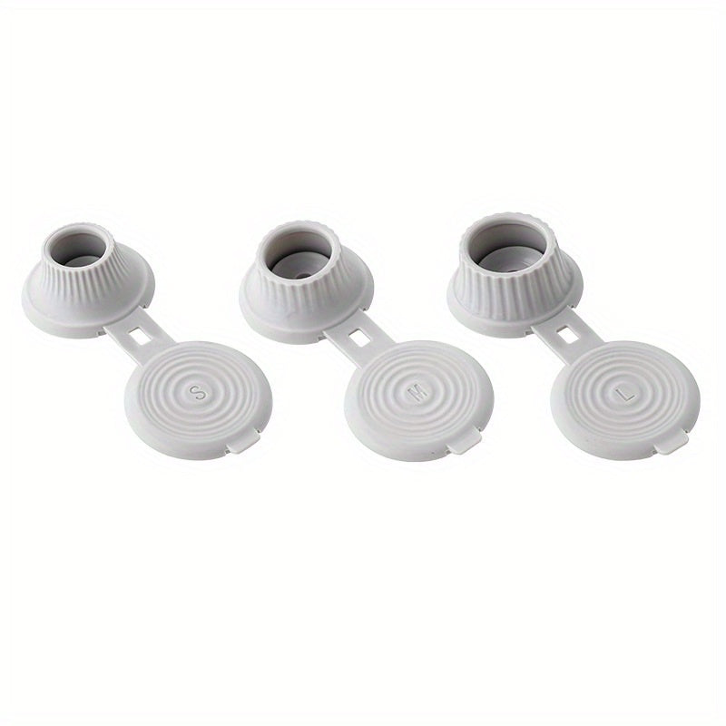 3-Pack Inverted Bottle Cap Adapters Leak-Proof Plastic for Shampoo and Detergent Bottles