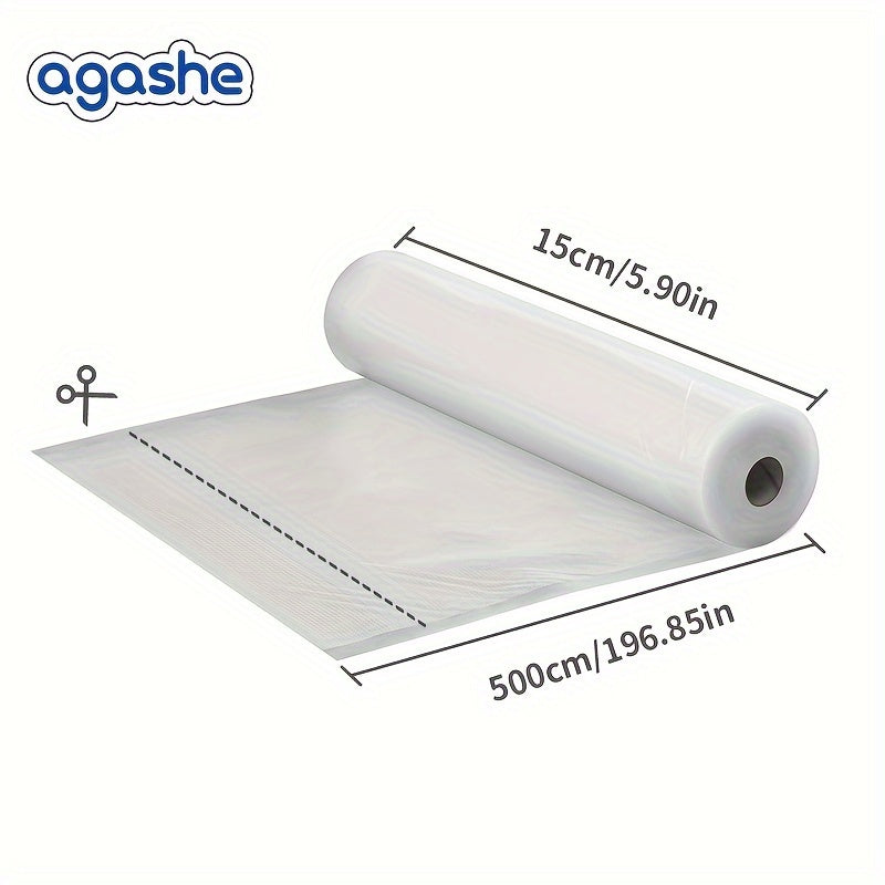 1 Roll Heavy Duty Vacuum Sealer Bags, 5m Long, Puncture Prevention, Heat Resistant, Ideal for Food Storage, Meal Prep, Steak, Sous Vide Cooking