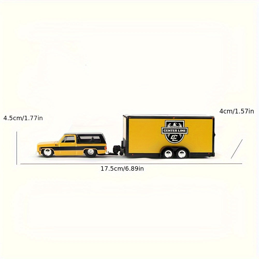 Girls Kids 1:64 Scale Die-Cast Yellow and Black Model Truck with Open Doors