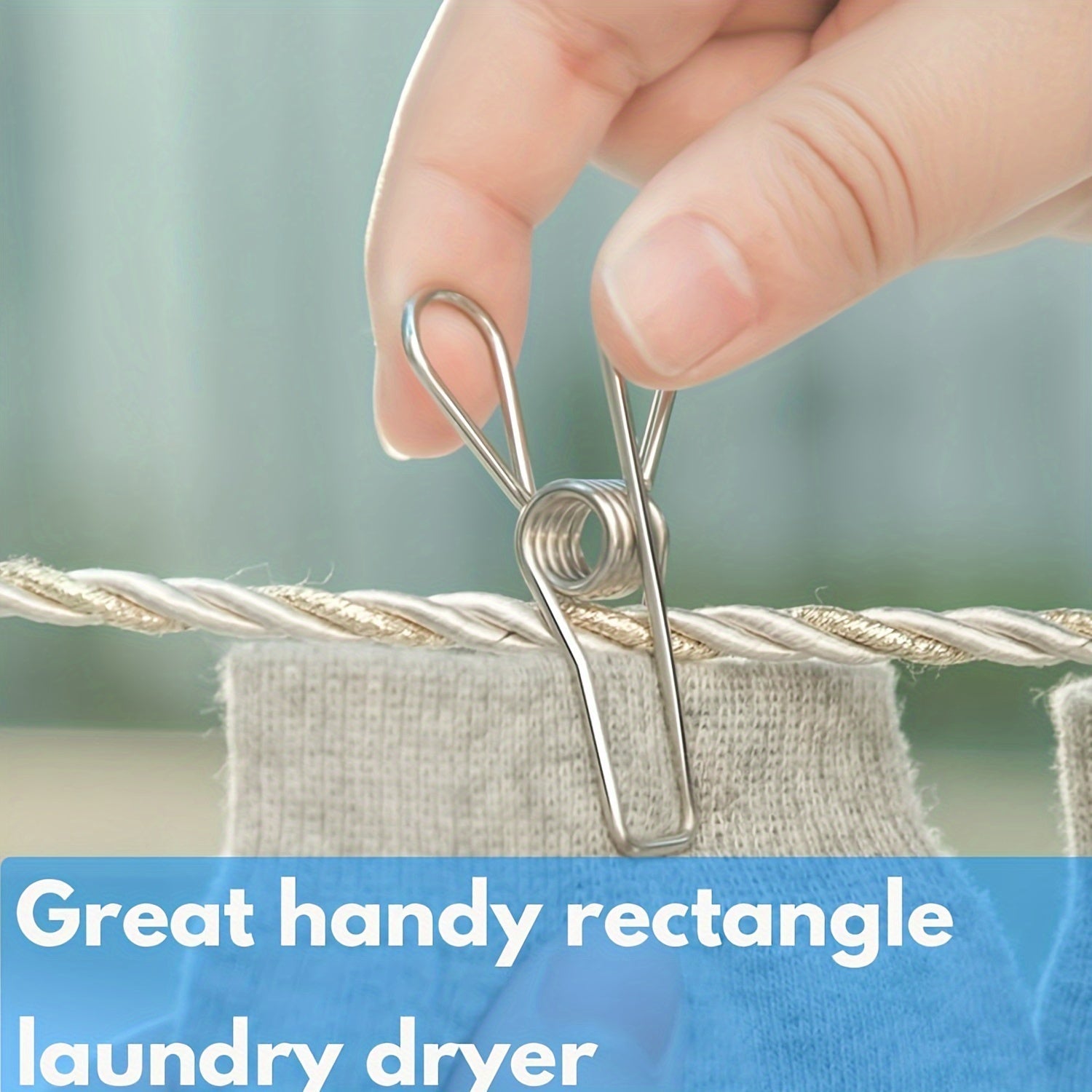 Paquete de 60 pinzas de ropa de acero inoxidable, clips metálicos para colgar, pinzas para lavandería