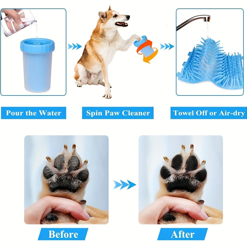 Dog Paw Cleaning Brush Manual Pet Grooming Tool for Hygiene and Paw Pad Cleaning