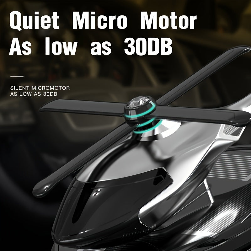 Solar Aluminum Rotating Helicopter Car Interior Decoration Model Without Fragrance Oil