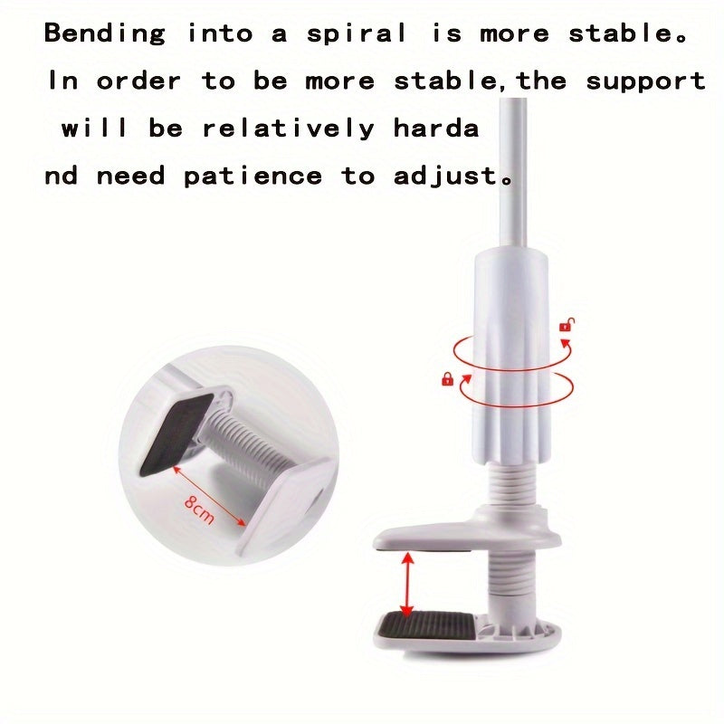 Flexible Gooseneck Phone Holder 75cm with 360° Clamp for Bed Desk All Smartphones