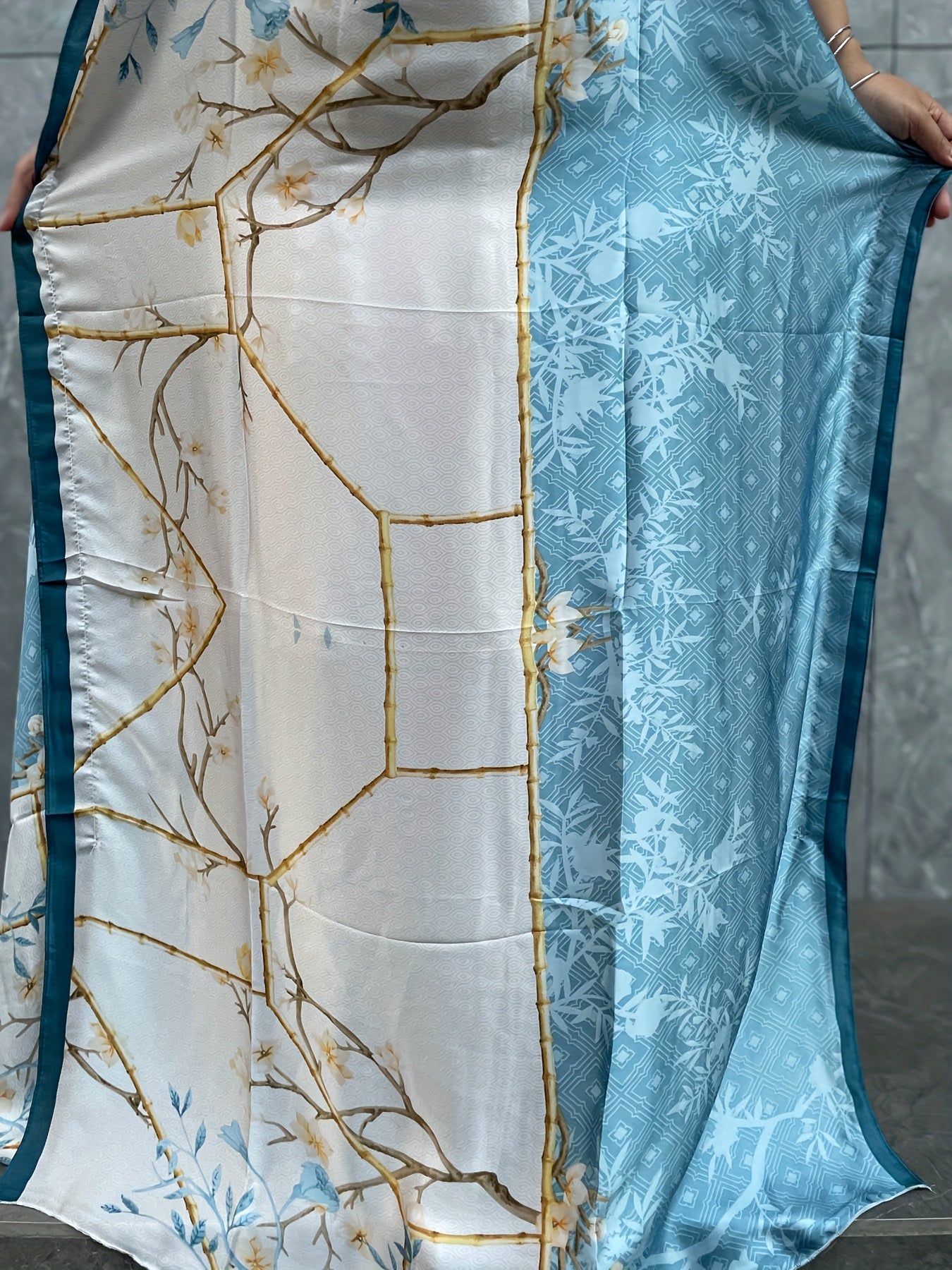 Women's Plus Size Floral Longline Dress Short Sleeve Crew Neck Summer