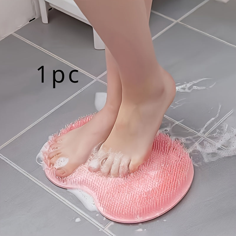 Ko'p funksiyali hammom cho'tkasi oyoq skrab matosi, massaj pad va sirpanishga qarshi dizayn bilan eksfoliatsiya qilish va massaj qilish uchun.