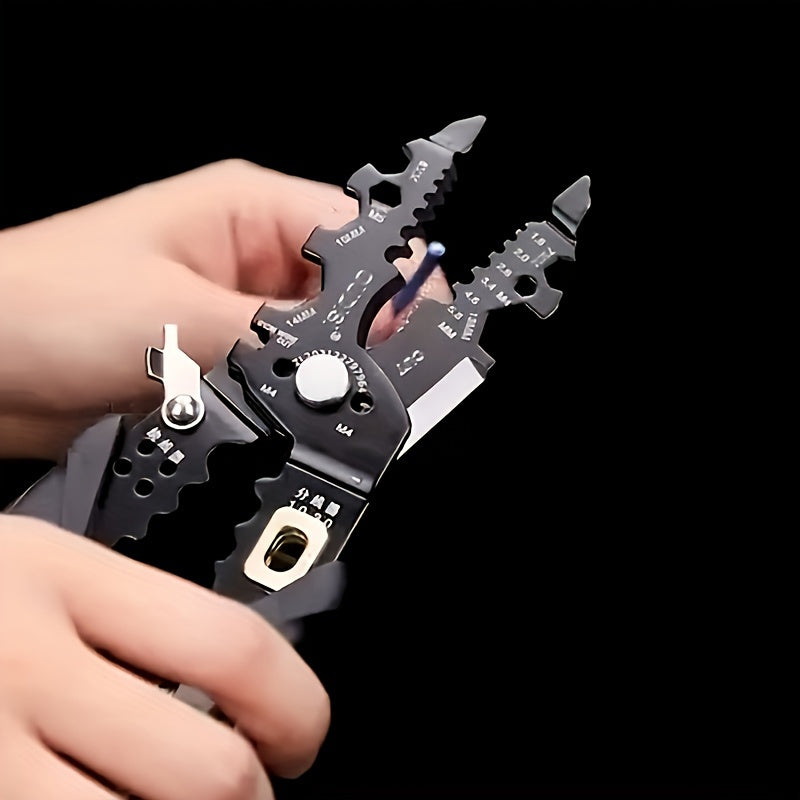 25-In-1 Industrial Steel Wire Stripper Multi-Use Electrician's Tool