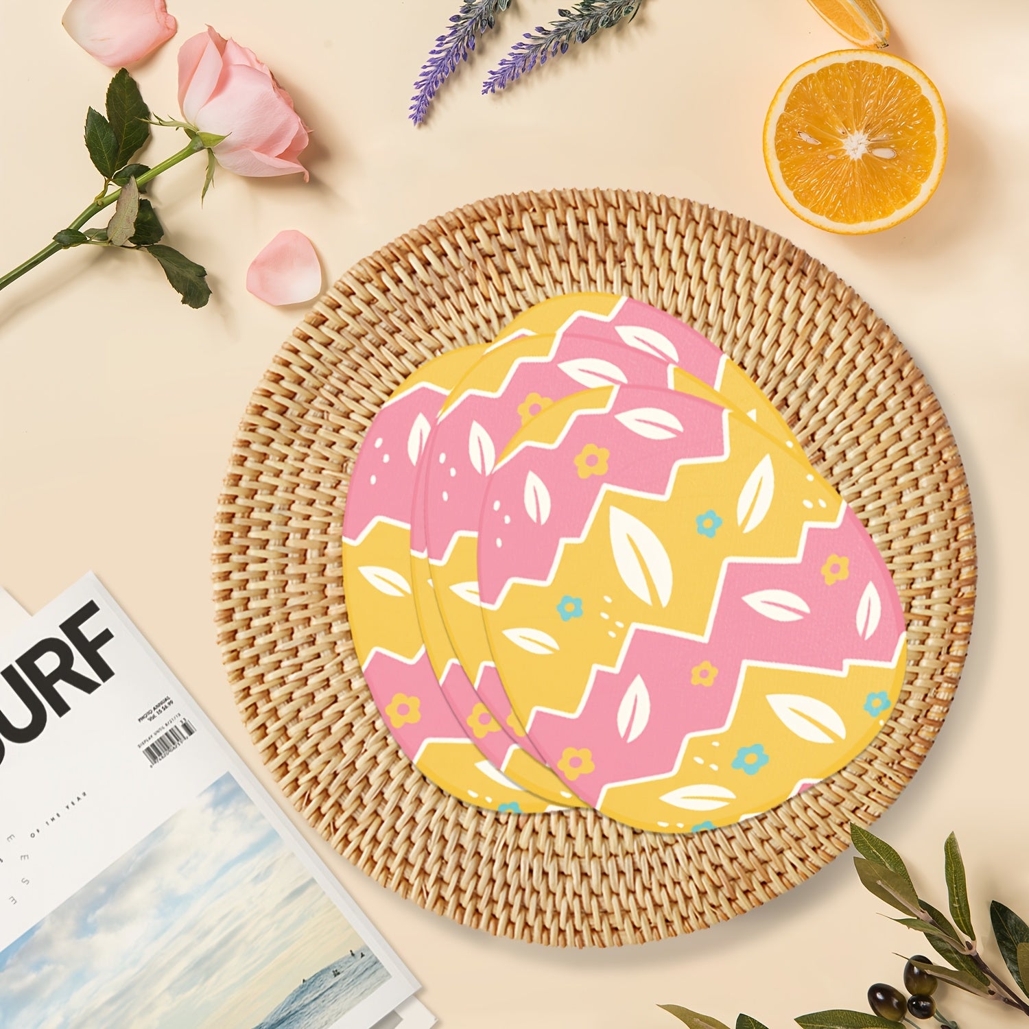 Цветные пасхальные салфетки, упаковка из 20 одноразовых бумажных полотенец с двумя слоями, кролики, яйца, цветы для весенних праздников