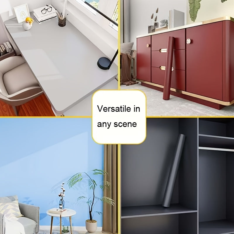 Matte White Self-Adhesive Vinyl Wallpaper for Kitchen Cabinets and Furniture