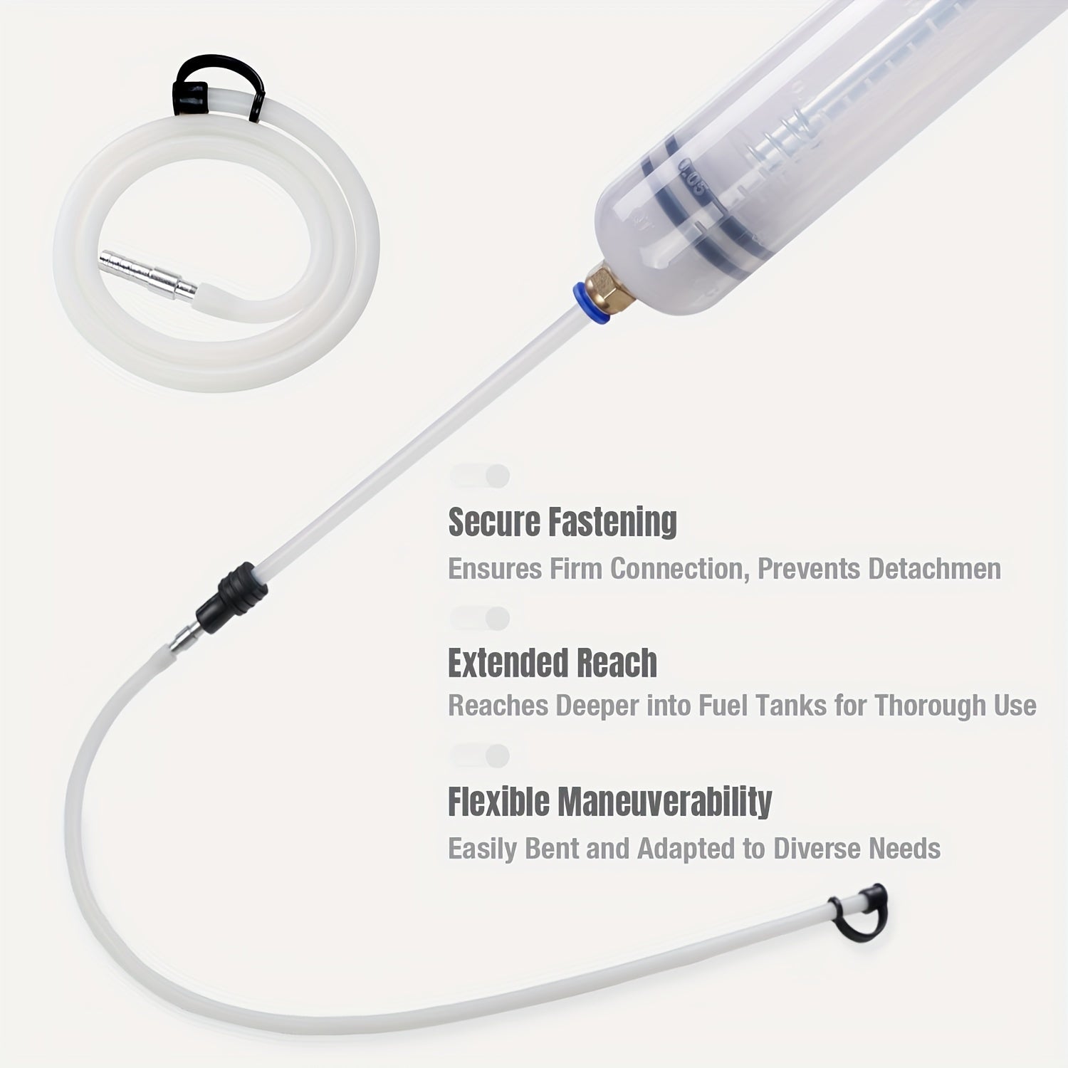 Ручной шприц для замены масла с шлангом, 7 унций, для автомобилей, грузовиков