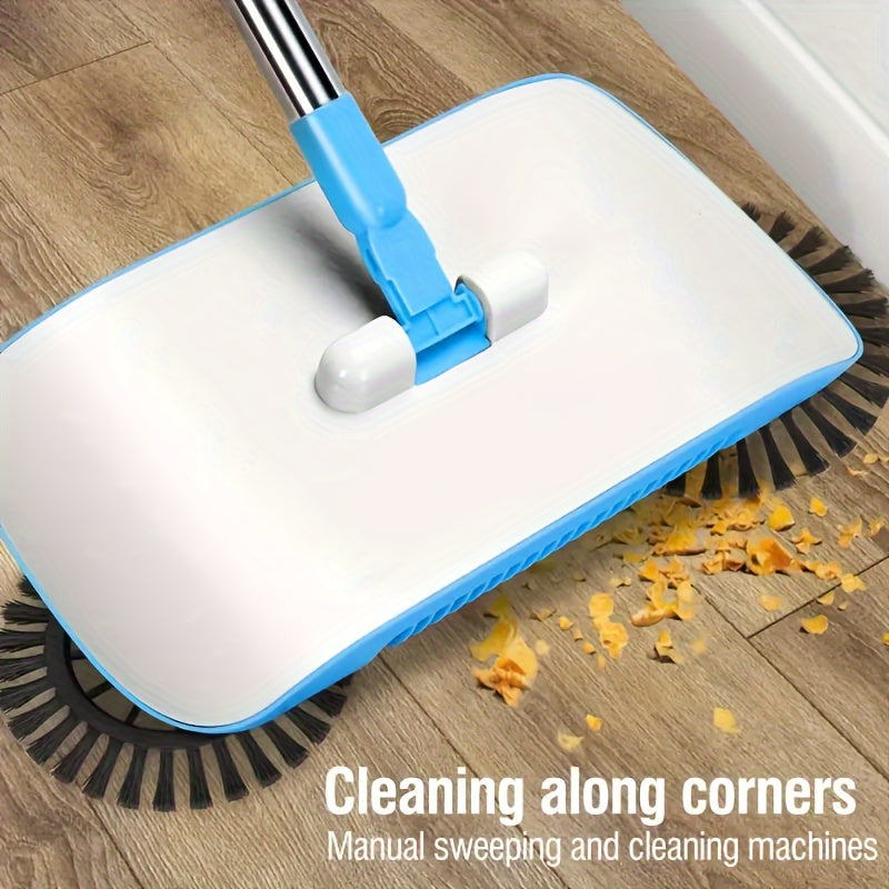 2-in-1 Automatic Household Sweeper Mop with Dustpan and Windproof Broom