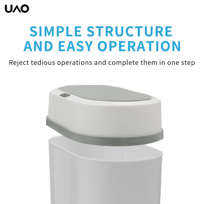 Slim Household Garbage Can with Lid and Automatic Opening
