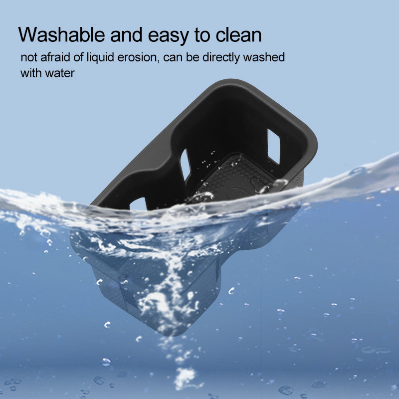 Car Interior Cup Holder Storage Box Scratch-Resistant TPE Accessory