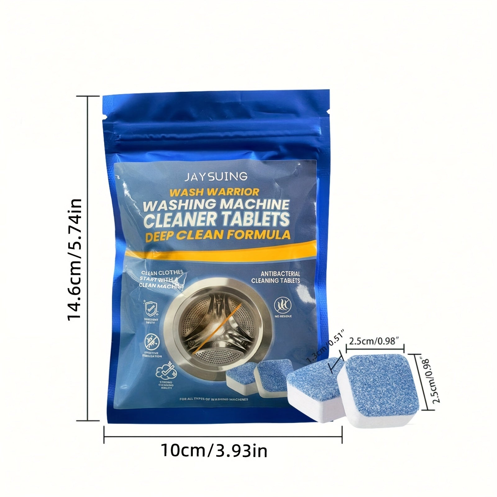 Washing Machine Cleaning Tablets for Stubborn Stain Removal Pack of 6 or 12