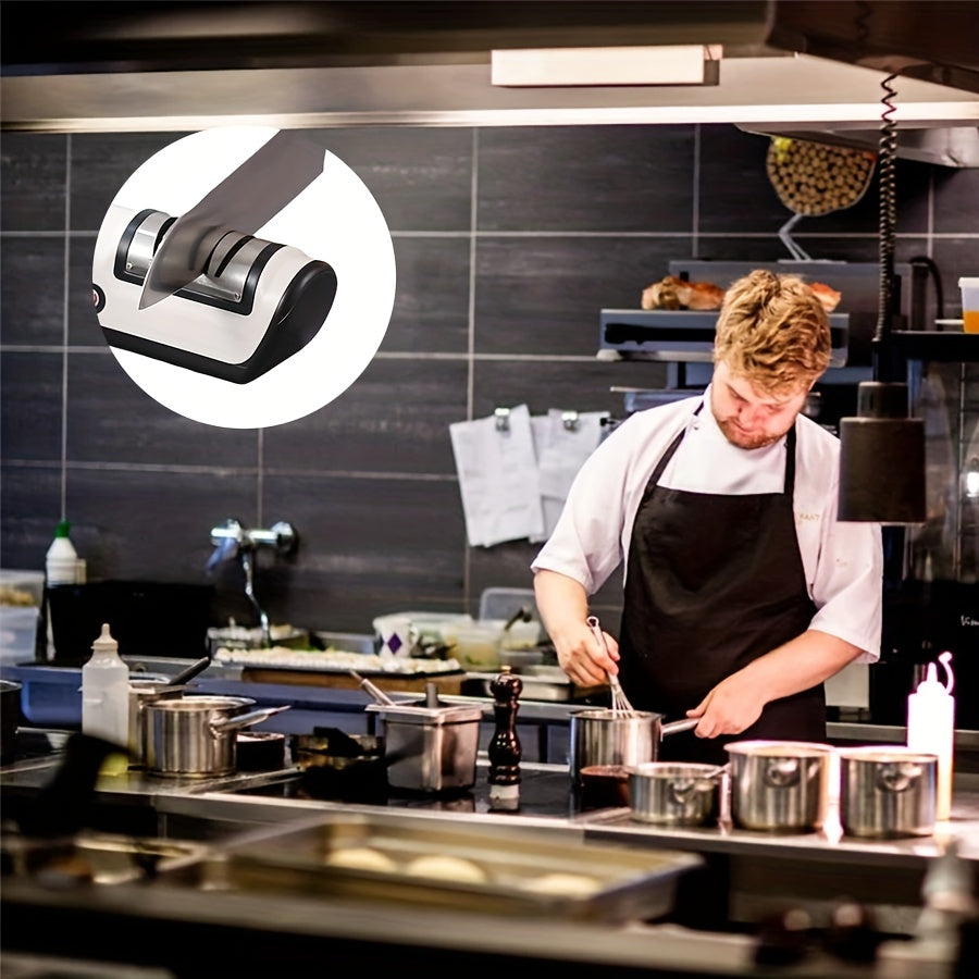 Electric Knife Sharpener USB Rechargeable Fast Automatic Kitchen Knife Sharpener Multifunctional