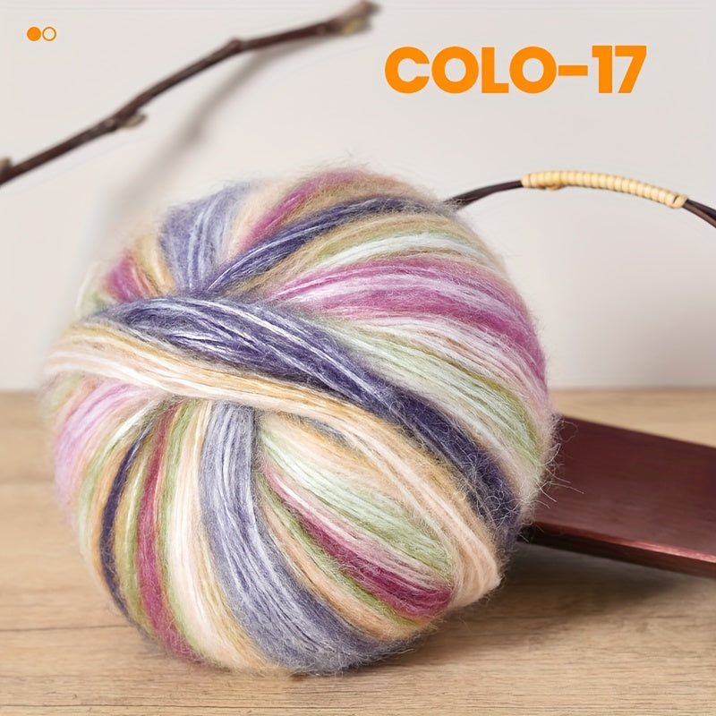 Gradient Wool Yarn 2 Bundles 100g 350m Multicolor Horse Sea for Knitting Scarves Hats