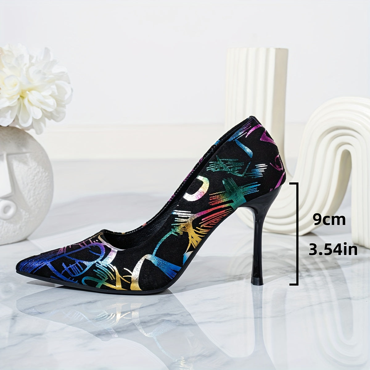 Ayollar uchun rang-barang nuqtali botiqli yuqori poyafzal katta o'lchamdagi klub poyafzallari