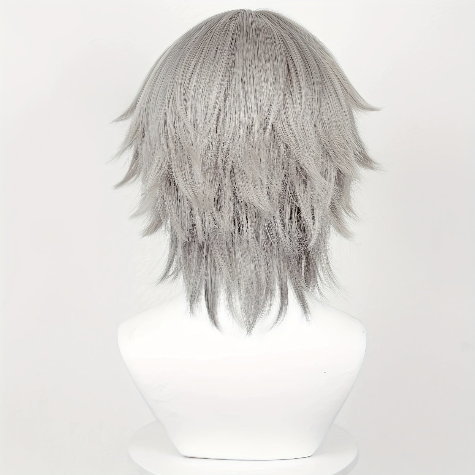 Gray Cosplay Wig with Bangs for Parties and Special Occasions