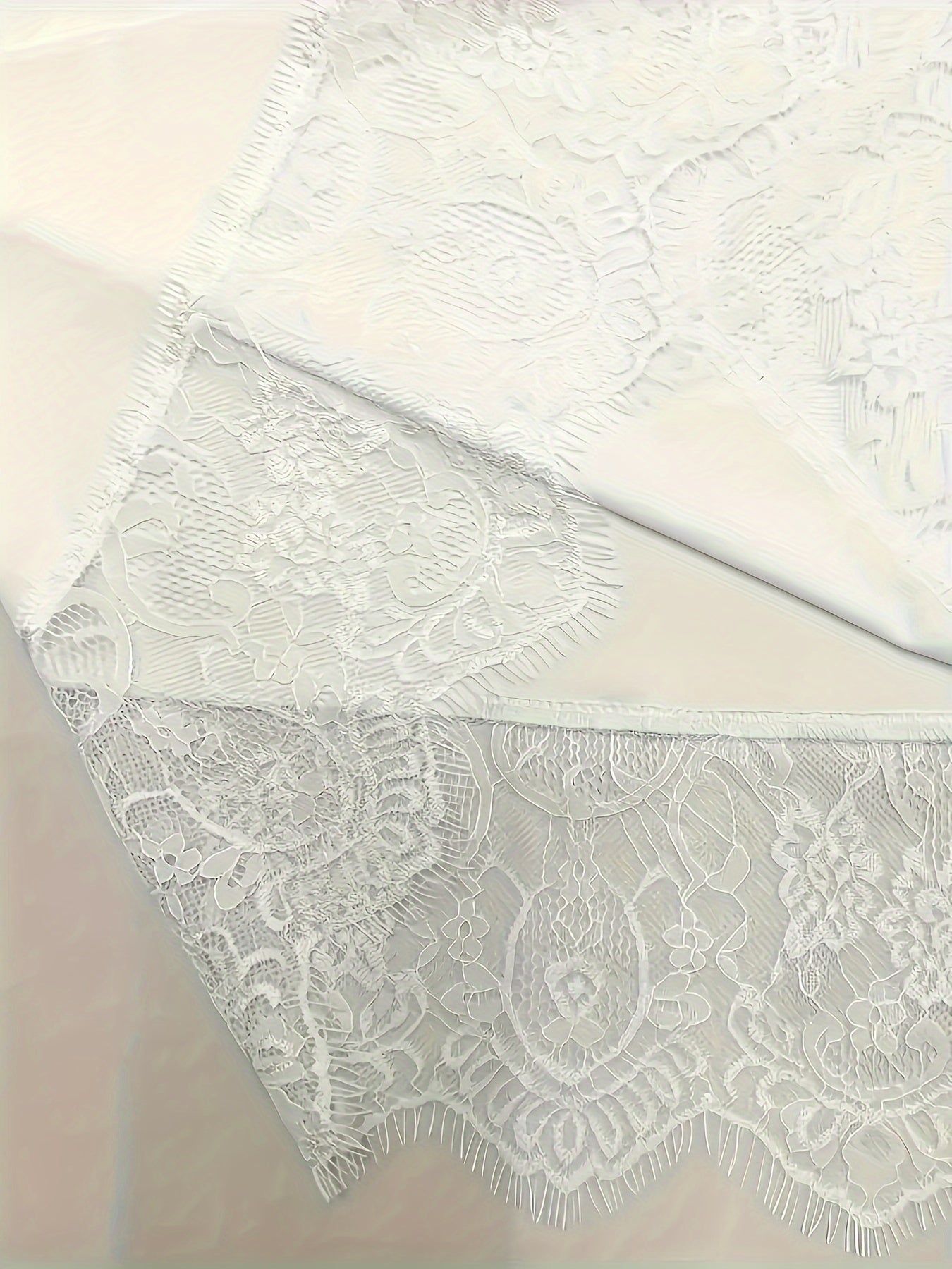 Women's White Lace Midi Skirt Floral Pattern A-Line Lightweight Polyester