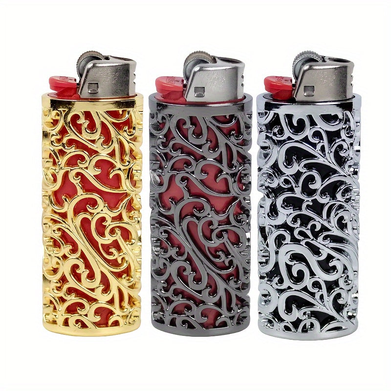 Luxury Gold Lighter Case for Men and Women Hollow Design