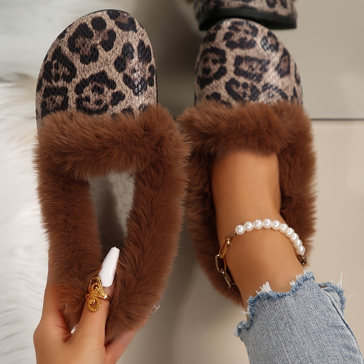 Women's Plus Size Loafers Breathable Lightweight Warm Plush Lining