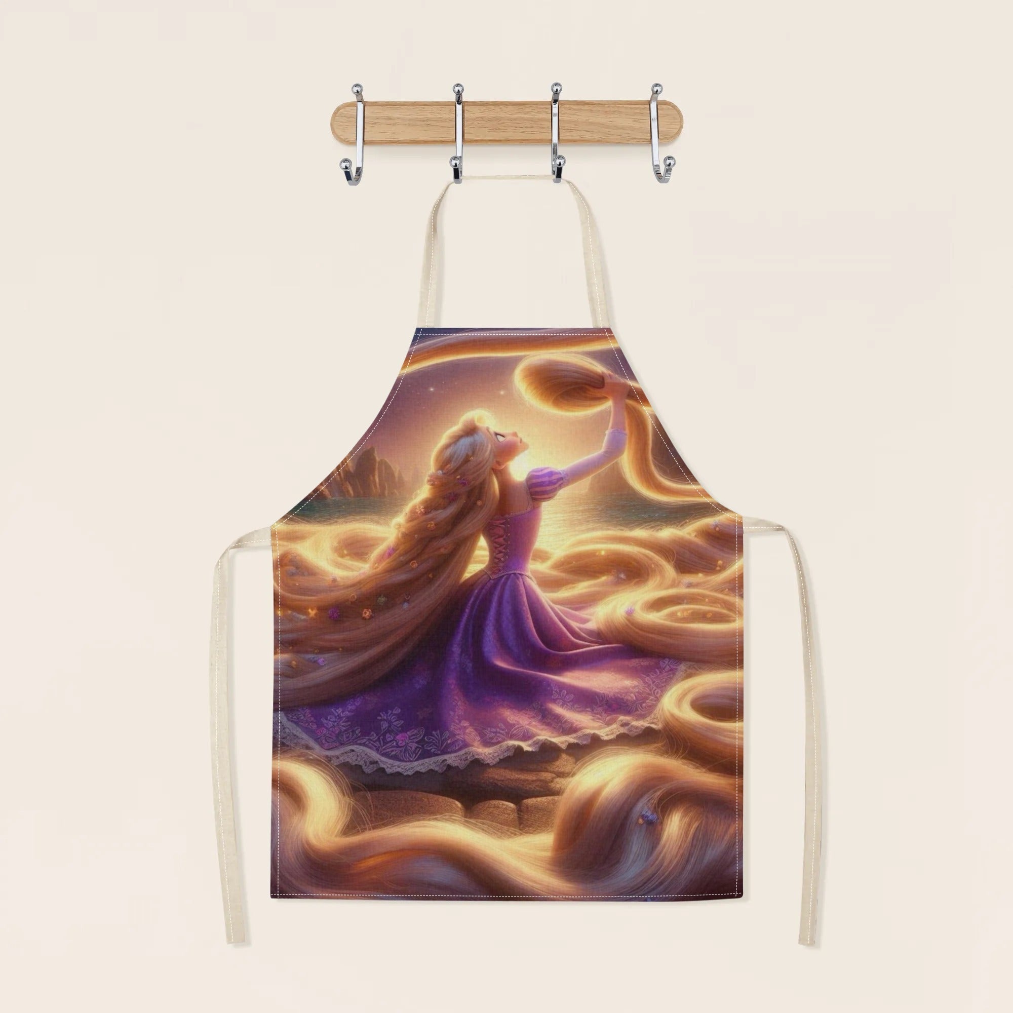 Waterproof Apron with Fairy Tale Print for Restaurants and Home Use