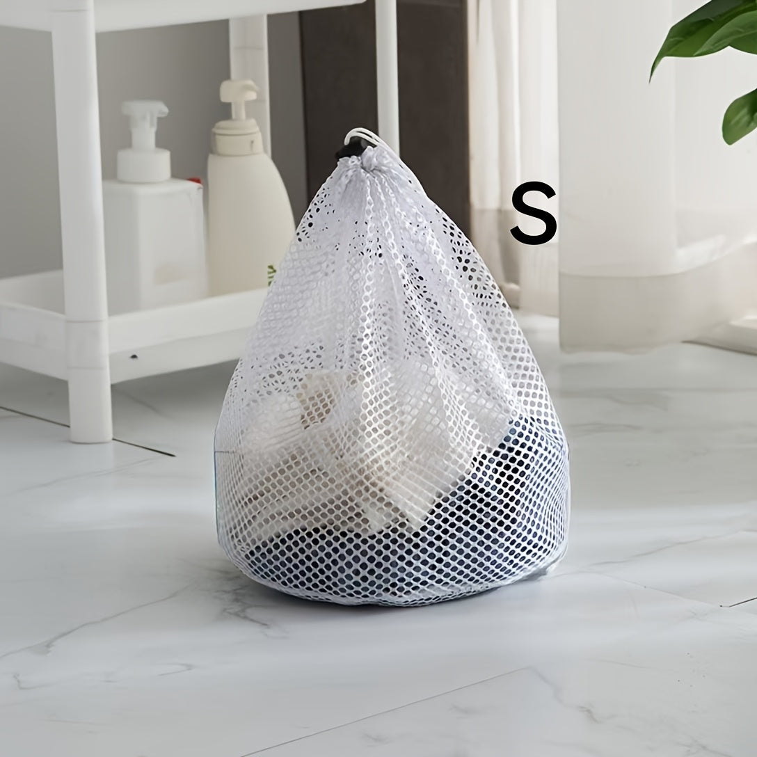 Large Oval Non-Woven Fabric Laundry Bag with Drawstring for Delicates and Travel