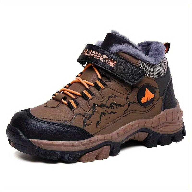 Girls Boys Snow Boots with Fleece Lining Waterproof Winter Shoes Sizes 30-40