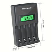 USB Smart Battery Charger for AA AAA Ni-MH Ni-Cd Batteries with LED Display