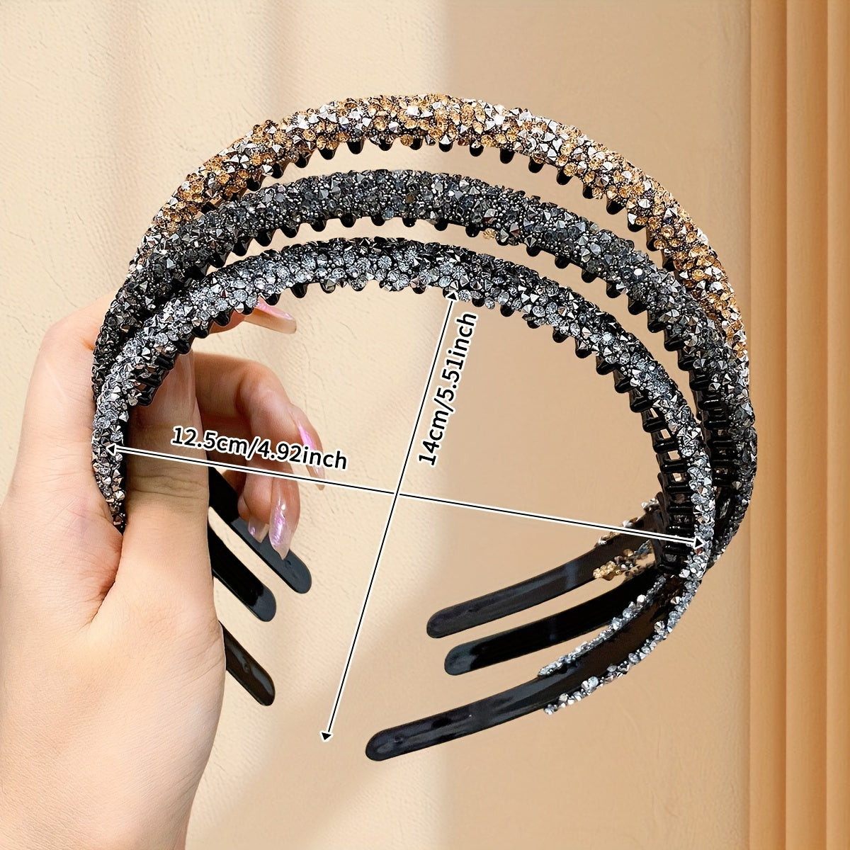 3-to'plam aralash rangli rezin soch bog'lamlari qizlar uchun, sirpanmaydigan tishli soch aksessuarlari