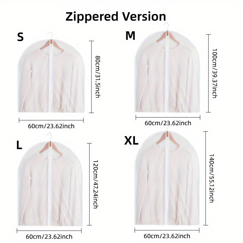 Защитите свои костюмы и платья с помощью этого набора из 5 прозрачных чехлов от пыли. Эти водонепроницаемые сумки на молнии идеально подходят для организации вашей одежды и отлично подходят как для Рождества, так и для Хэллоуина.