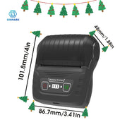 Mini Thermal Label Maker Portable Smartphone-Compatible USB Rechargeable Monochrome Printer for Labels