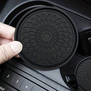 2PCS Car Non-Slip Water Cup Holder Coaster Storage Pad Creative Flower