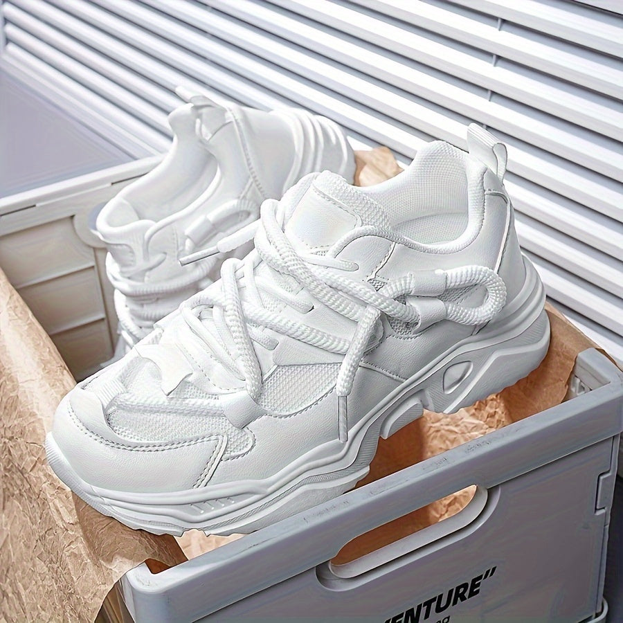 Women's Lightweight Mesh Running Sneakers with Thick Soles
