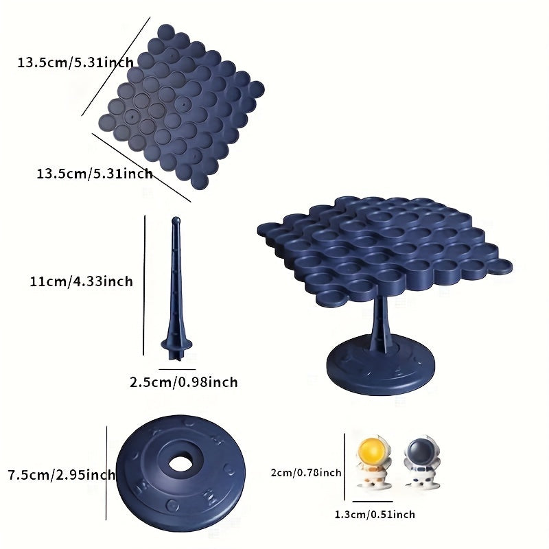 Astronaut Balance Tree Board Game for Kids Ages 3+ with 12 Colorful Spaceman Figures and Multi-Level Challenges