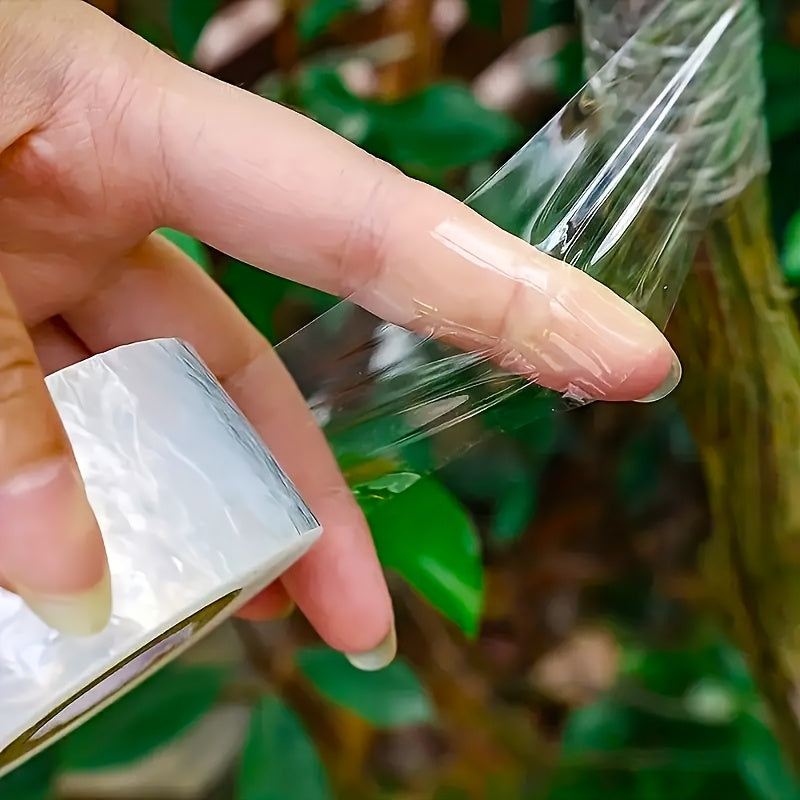 Cinta de injerto para plantas transparente de 200m, autoadhesiva, para horticultura, envasado