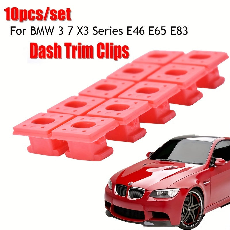 10Pc Dashboard Dash Trim Clip Set for BMW E46 E65 E66 X3 Durable Plastic