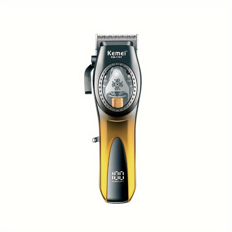 Electric Hair Clipper with Adjustable Speed LED Display Stainless Steel Blade for Salon Home Use