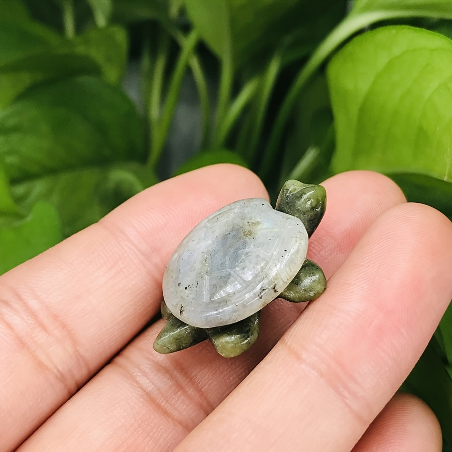 Натуральная кристальная фигурка черепахи для домашнего декора, украшение для аквариума