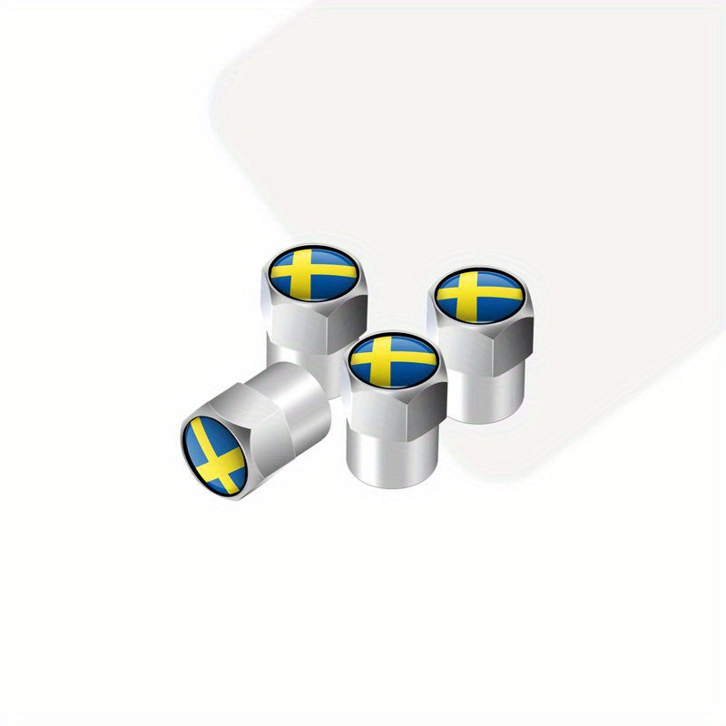 4Pcs Metal Tire Valve Caps Car Wheel Stem Covers for Vehicle Styling