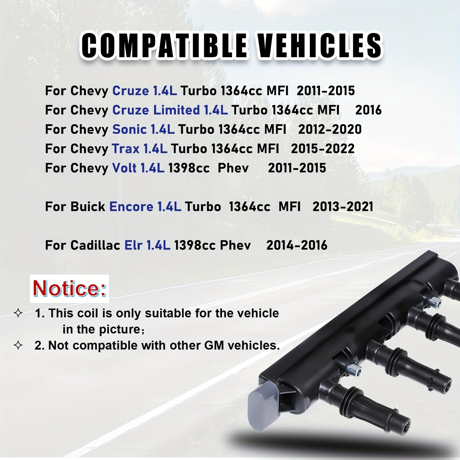 Ignition Coil Pack for 1.4L Turbo Cars Replacement D521C UF669