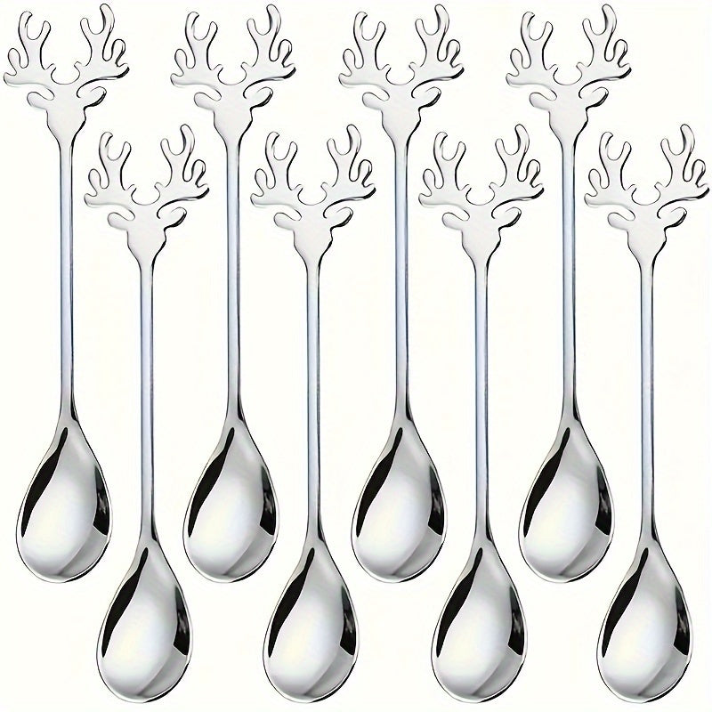 Stainless Steel Deer Head Coffee Spoon for Dessert and Coffee