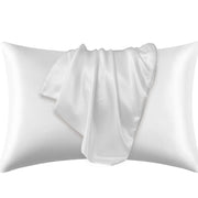 Solid Color Satin Pillowcase Envelope Closure for Bedroom Bedding