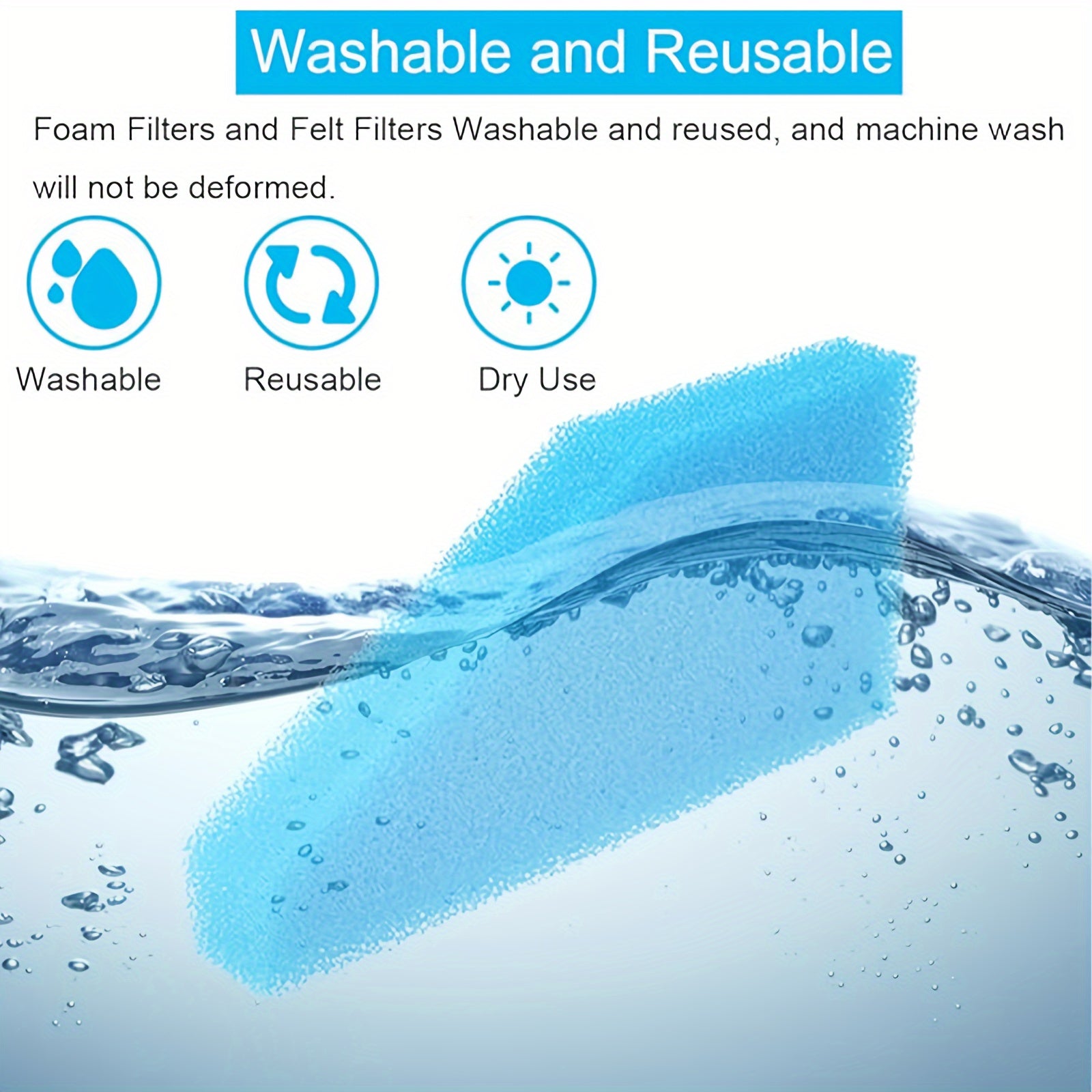 Vacuum Filter Set 1/2 Pieces for Thomas AQUA+ Pet Family Series with 5 Filters