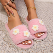 Women's Slip-On Slippers Soft Fabric EVA Sole Indoor Outdoor House Shoes