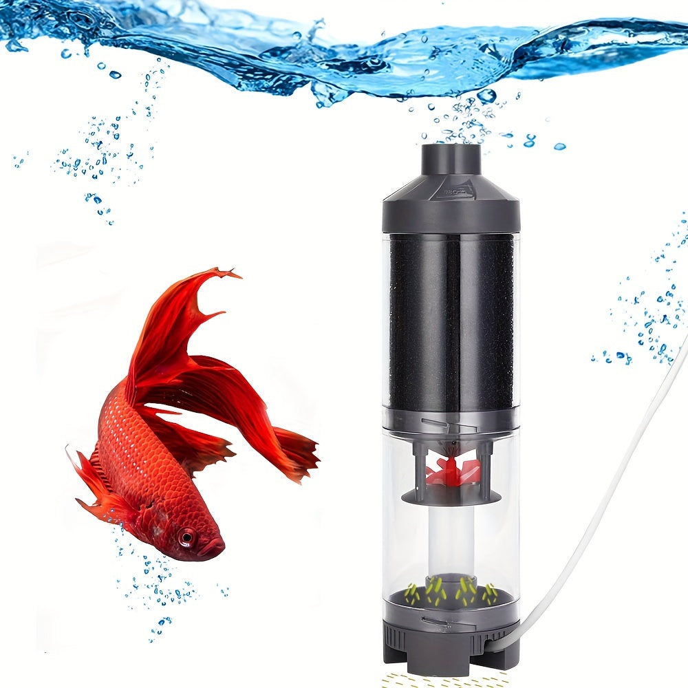 Aquarium Filter System for Fish Waste with Air Pump Compatible Small Tanks