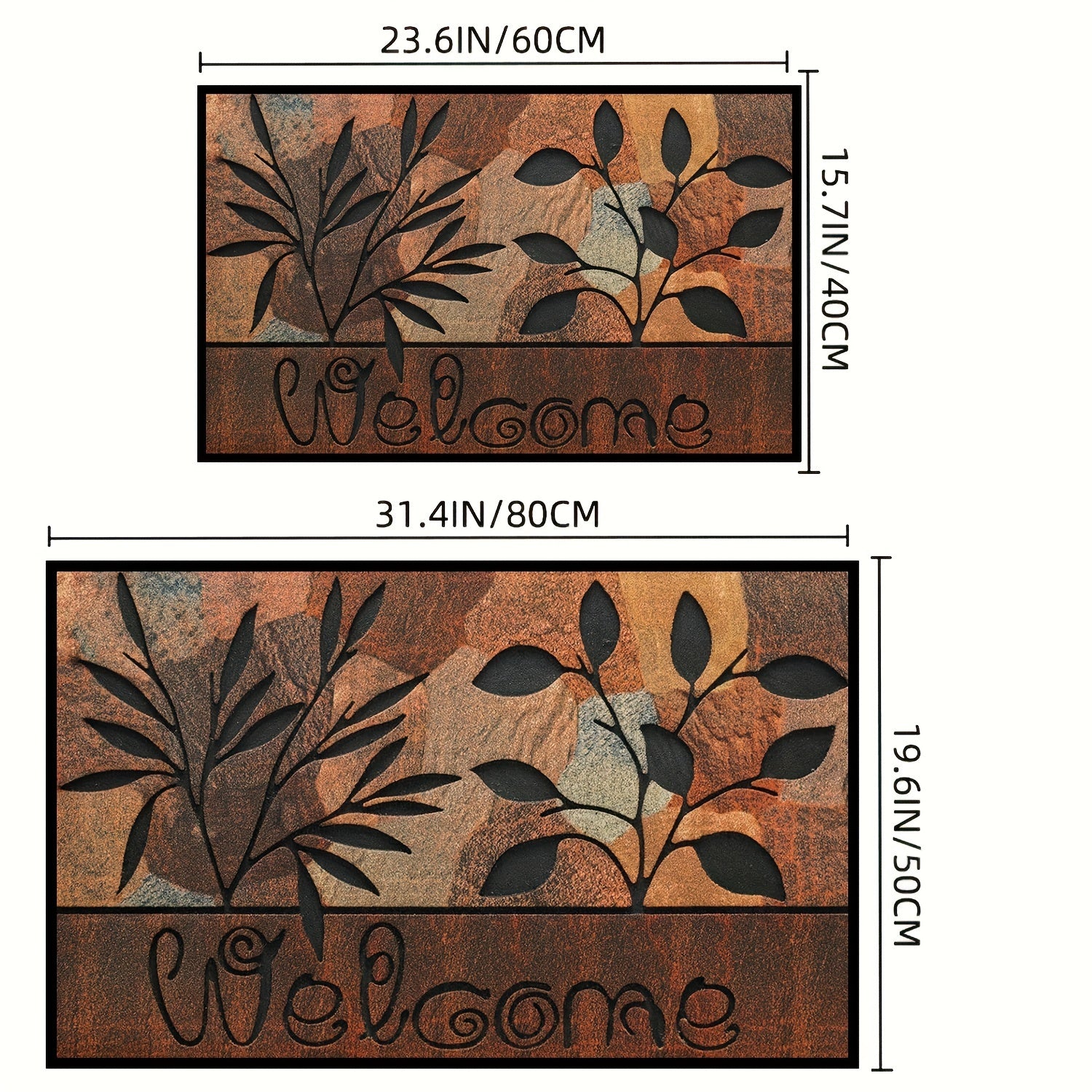Dirt Resistant Doormat Indoor Outdoor Absorbent Low Pile Entry Rug
