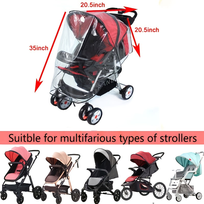 Baby Stroller Rain Cover Windproof Weather Shield for Universal Baby Stroller