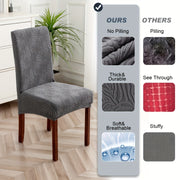 Funda para silla con estampado de leopardo, respaldo medio, ajustable, para todas las estaciones, protección para comedor