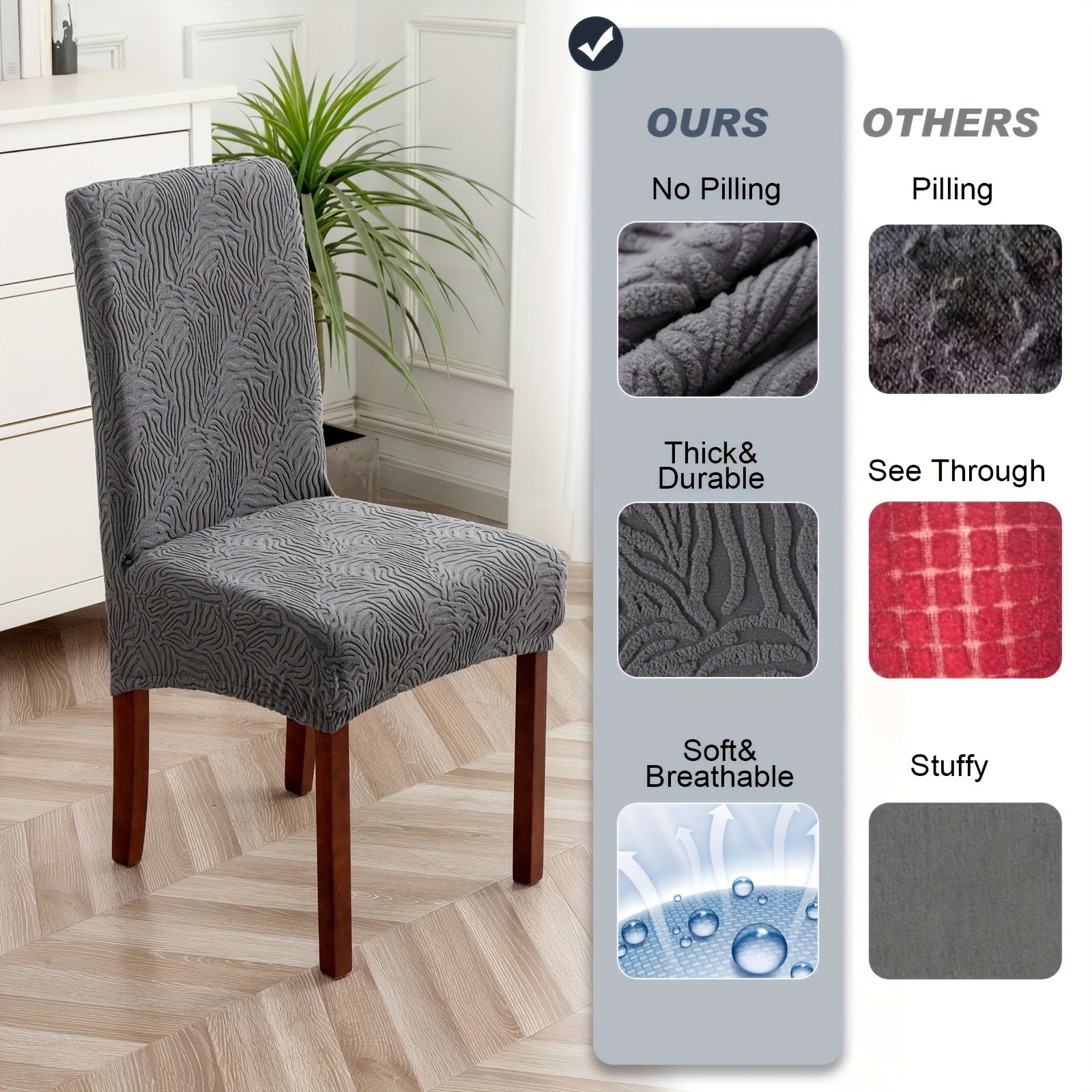 Funda para silla con estampado de leopardo, respaldo medio, ajustable, para todas las estaciones, protección para comedor