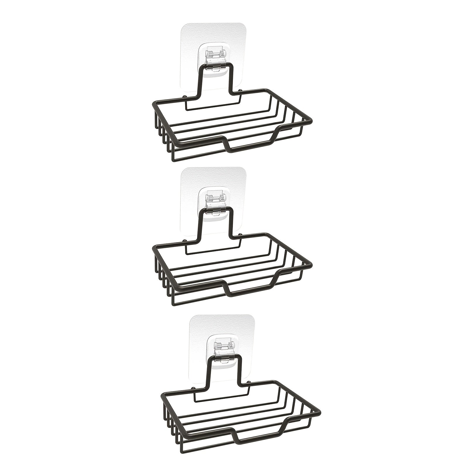 To'rtburchak shaklidagi devorga o'rnatiladigan zanglamas po'latdan yasalgan sabun idishi, 2 ta sabun uchun drenaj bilan, teshik ochmasdan o'rnatiladi, Halloween va Rojdestvo bezaklari uchun ideal.
